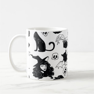 Tropical Orange Grey: Vintage Pattern Coffee Mug