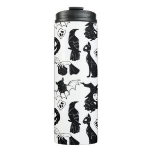 Tropical Orange Grey: Vintage Pattern Thermal Tumbler