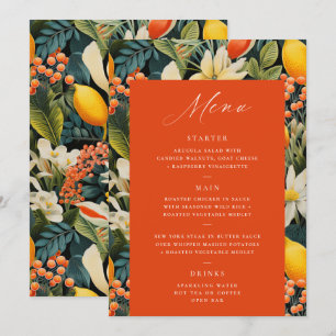 Tropical Orange Paradise Menu