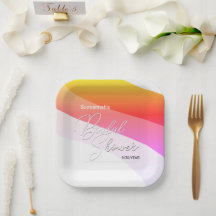 Tropical Orange Pink Shaded Streams Custom