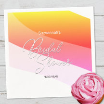 Tropical Orange Pink Shades Horizontal Streams 