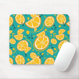 Tropical Orange Slices Wedges Citrus Summer Fruit Mouse Mat