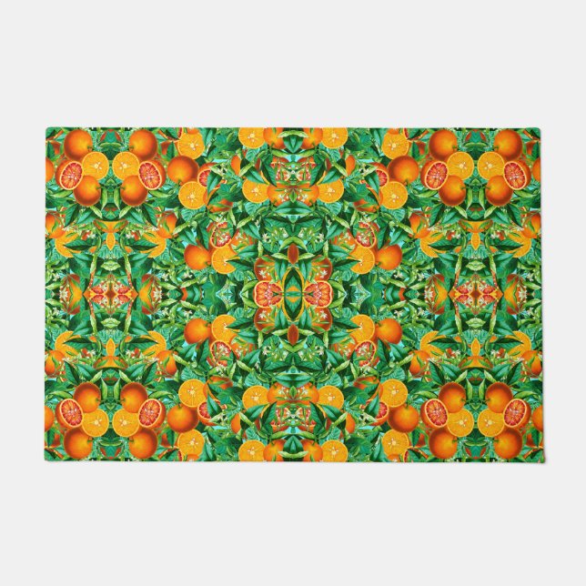 TROPICAL ORANGES DOOR MAT (Front)