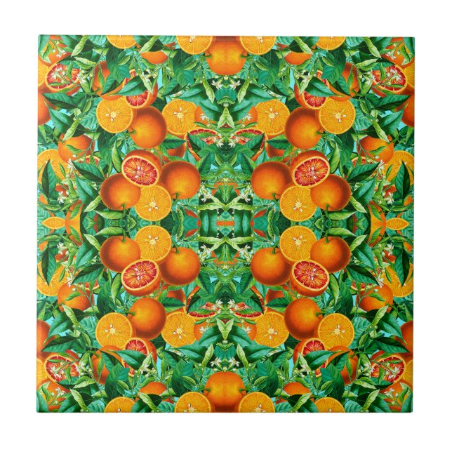 TROPICAL ORANGES TILE (Front)