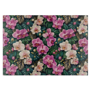 Tropical Orchid Botanical Elegance Cutting Board
