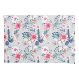 Tropical Orchid Floral Pattern Pillowcase