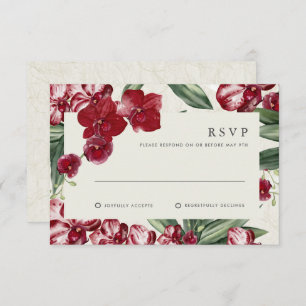 Tropical Orchid Hawaiian Island Wedding Invitation