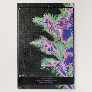 'Tropical Orchid' Painting on a Jigsaw Puzzle