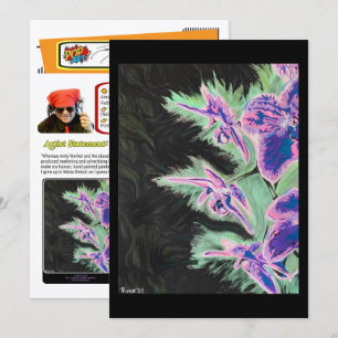 ‘Tropical Orchid’ Painting on a Small-Scale Print  Invitation