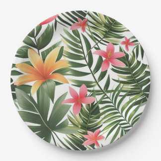  Tropical Orchid Paper Plate