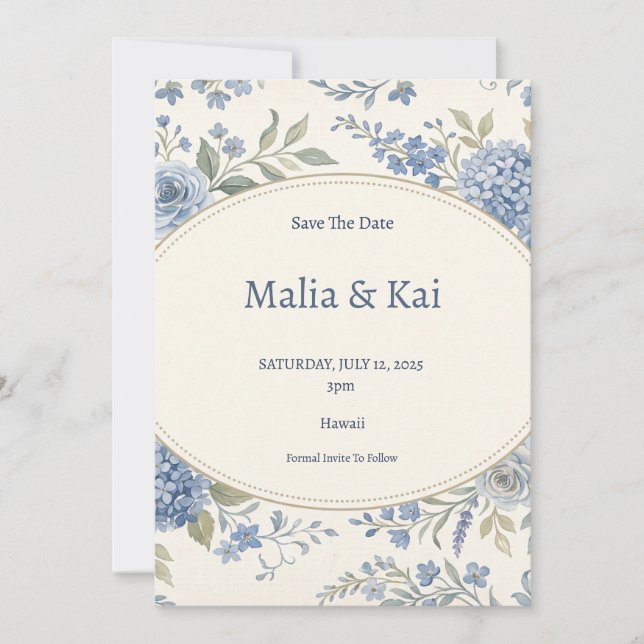 Tropical Orchid Save The Date (Front)