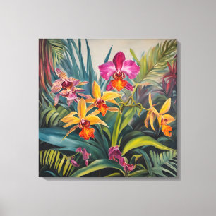 Tropical Orchids - Canvas Art Print