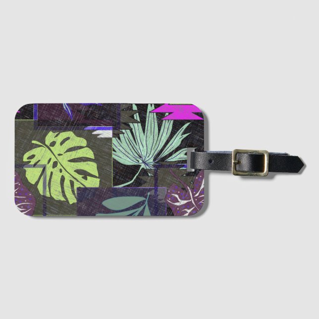 Tropical ornament. luggage tag (Front Horizontal)