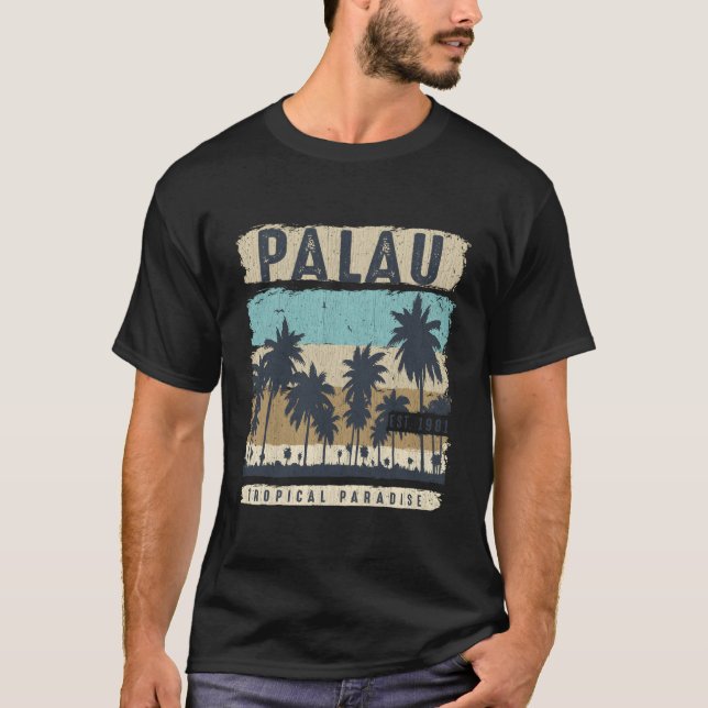 Tropical Palauan Palau T-Shirt (Front)