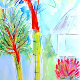 Tropical Palm Apron by Areiella & Lily Designs