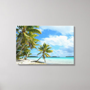Tropical palm beach canvas print