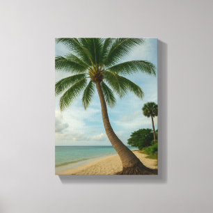 Tropical Palm Beach Paradise Canvas Art Print