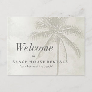 Tropical Palm Beach Rentals Postcard