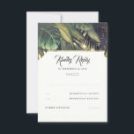 Tropical Palm Beach Wedding RSVP Card<br><div class="desc">Tropical beach wedding reply cards</div>