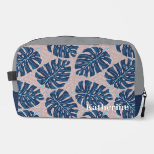 Tropical Palm Blue Grey Dopp Kit