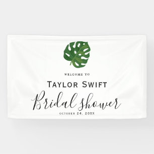 Tropical Palm Bridal Shower Banner