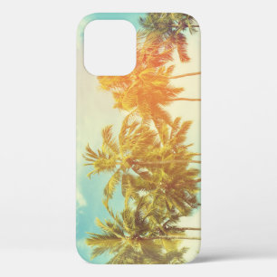 Tropical Palm Coast: Vintage Film. iPhone 12 Case