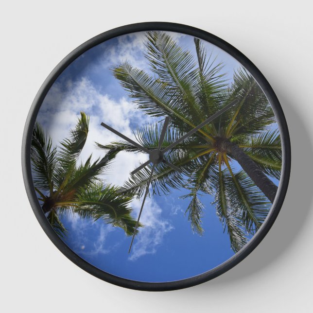 Tropical Palm design Clock (Front)