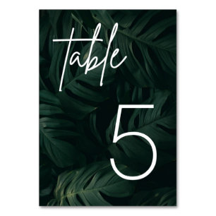 Tropical Palm Destination Wedding Table Card