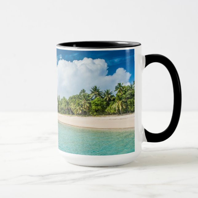 Tropical Palm Fringed Beach Mug (Right)