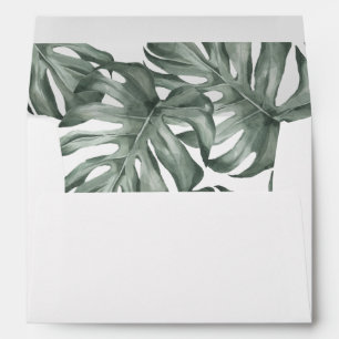 tropical palm frond mailing envelopes
