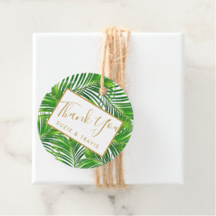 Tropical Palm Fronds Greenery Favour Tags