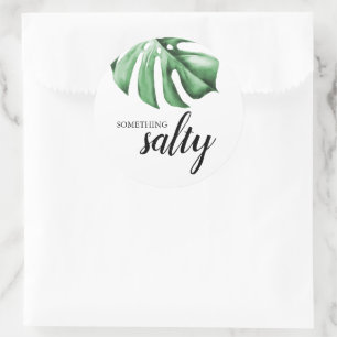 Tropical Palm Greenery Something Salty Sticker