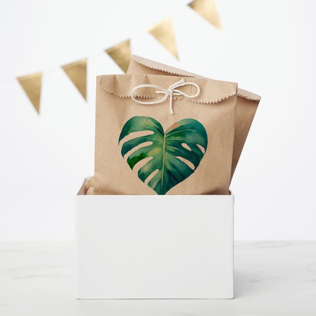 Tropical Palm Heart Wedding Favour Bags (Creator Uploaded)