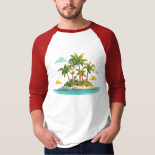 Tropical Palm Island Graphic T-Shirt – Relaxing