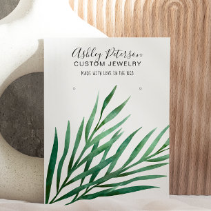 Tropical palm  jewellery earring display business card