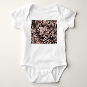 Tropical Palm: Jungle Floral Pattern. Baby Bodysuit
