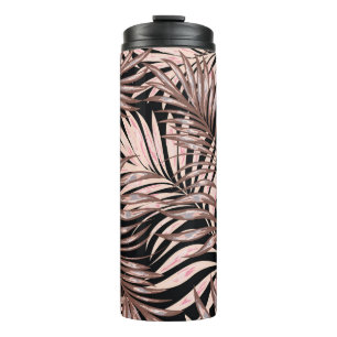 Tropical Palm: Jungle Floral Pattern. Thermal Tumbler