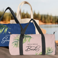 Tropical Palm Leaf Any Colour Handwritten Bride