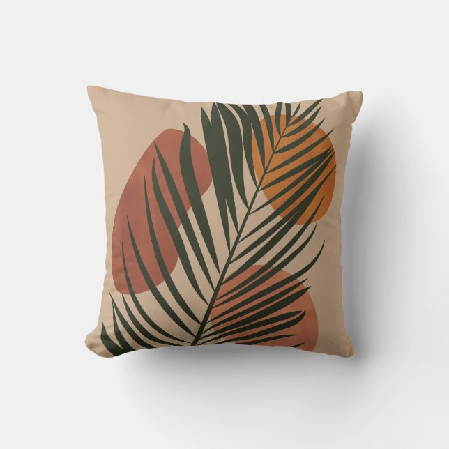 Tropical Palm Leaf - Botanical Areca Cushion (Front)