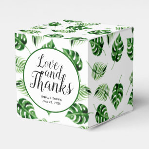 Tropical Palm Leaf Destination Wedding Thank You F Favour Box