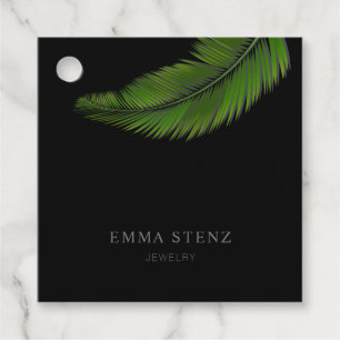 Tropical Palm Leaf Jewellery Favour Tags