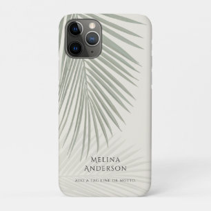 Tropical Palm Leaf Minimal Modern iPhone 11 Pro Case