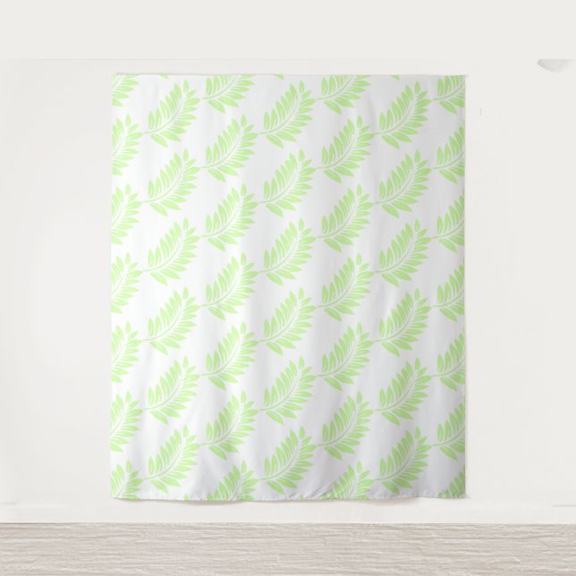 Tropical Palm Leaf Pattern Tapestry (Front)