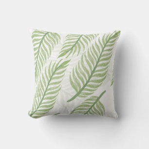 Tropical Palm Leaf Seamless Pattern Cushion