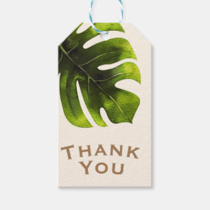 Tropical Palm Leaf Summer Elegant Modern Wedding Gift Tags