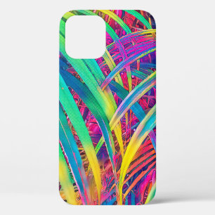 Tropical palm leaf texture background. Palm leaf i iPhone 12 Case