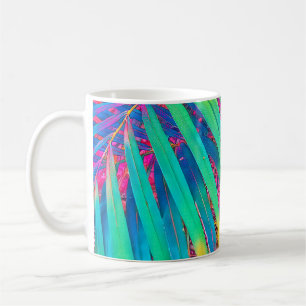 Tropical palm leaf texture background. Palm leaf i Coffee Mug