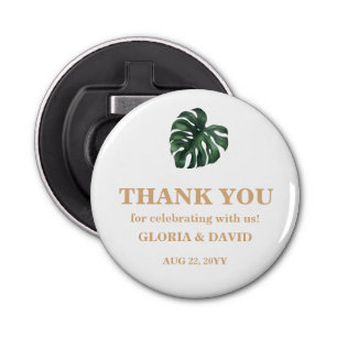Tropical Palm Leaf  Wedding Bottle Opener