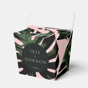 Tropical Palm Leaf Wedding Custom Favour Box