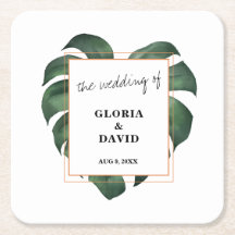 Tropical Palm Leaf  Wedding